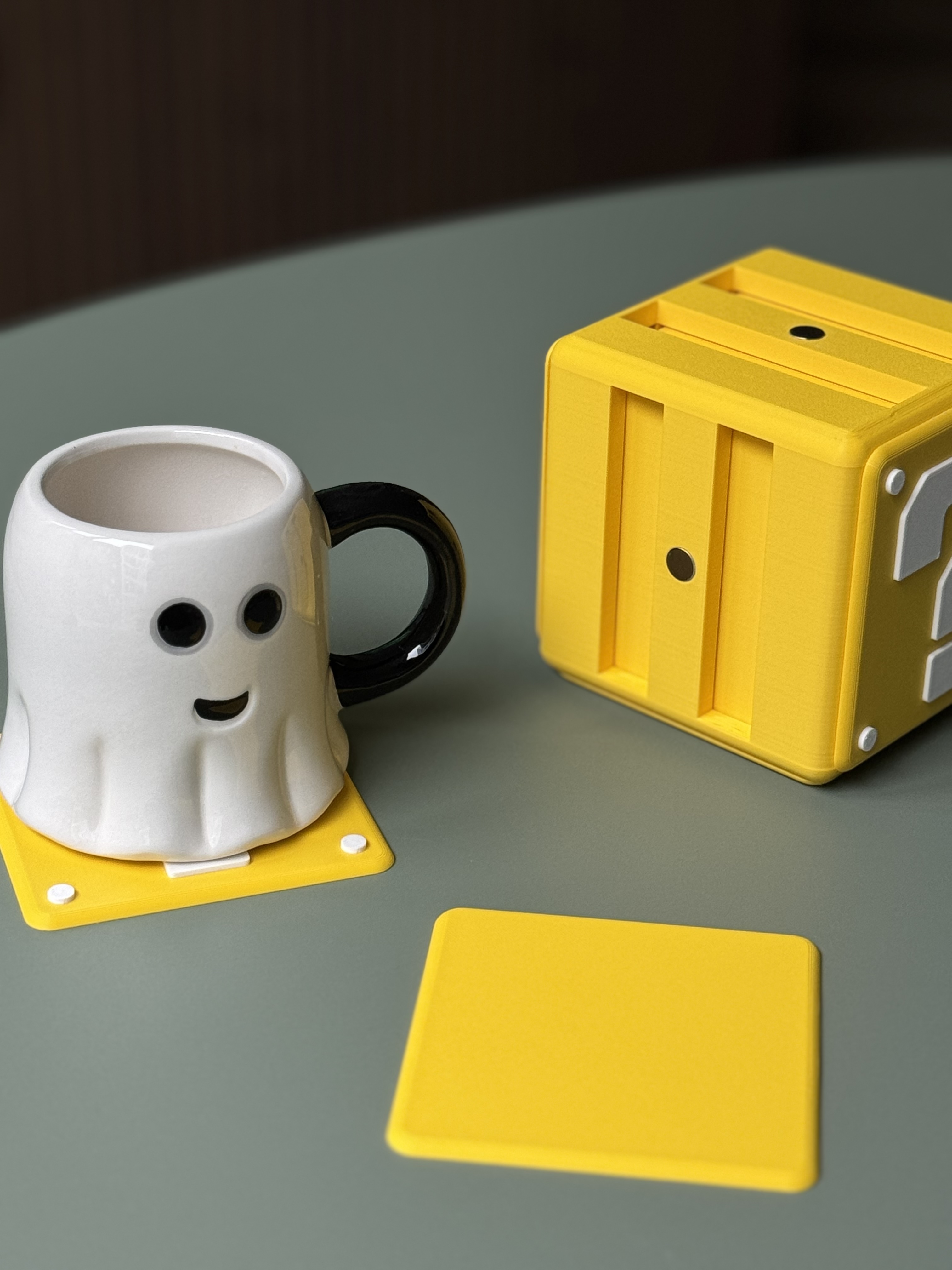 Mario coasters stacked