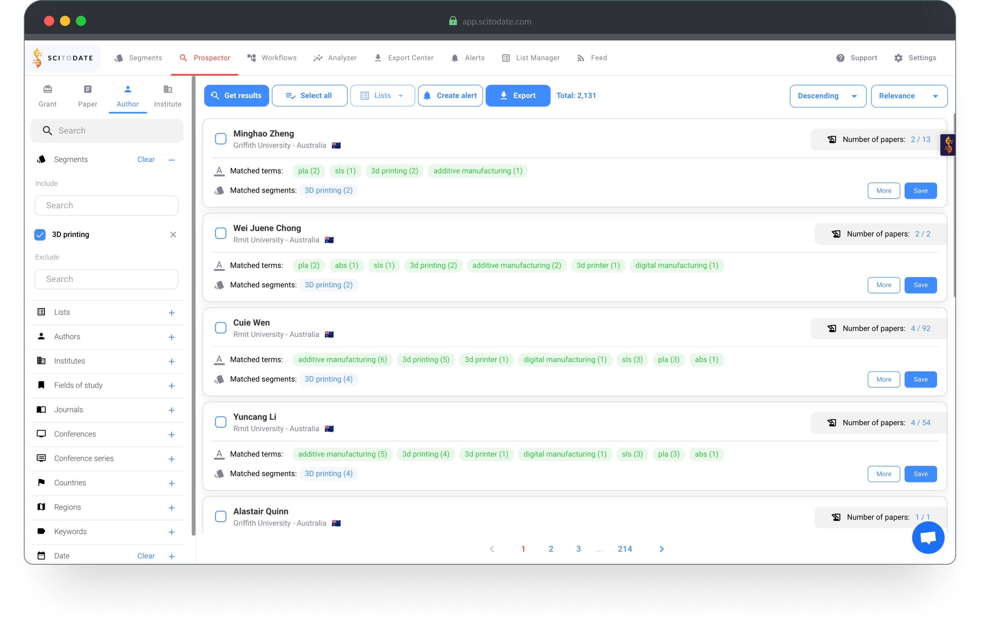 Old search results design