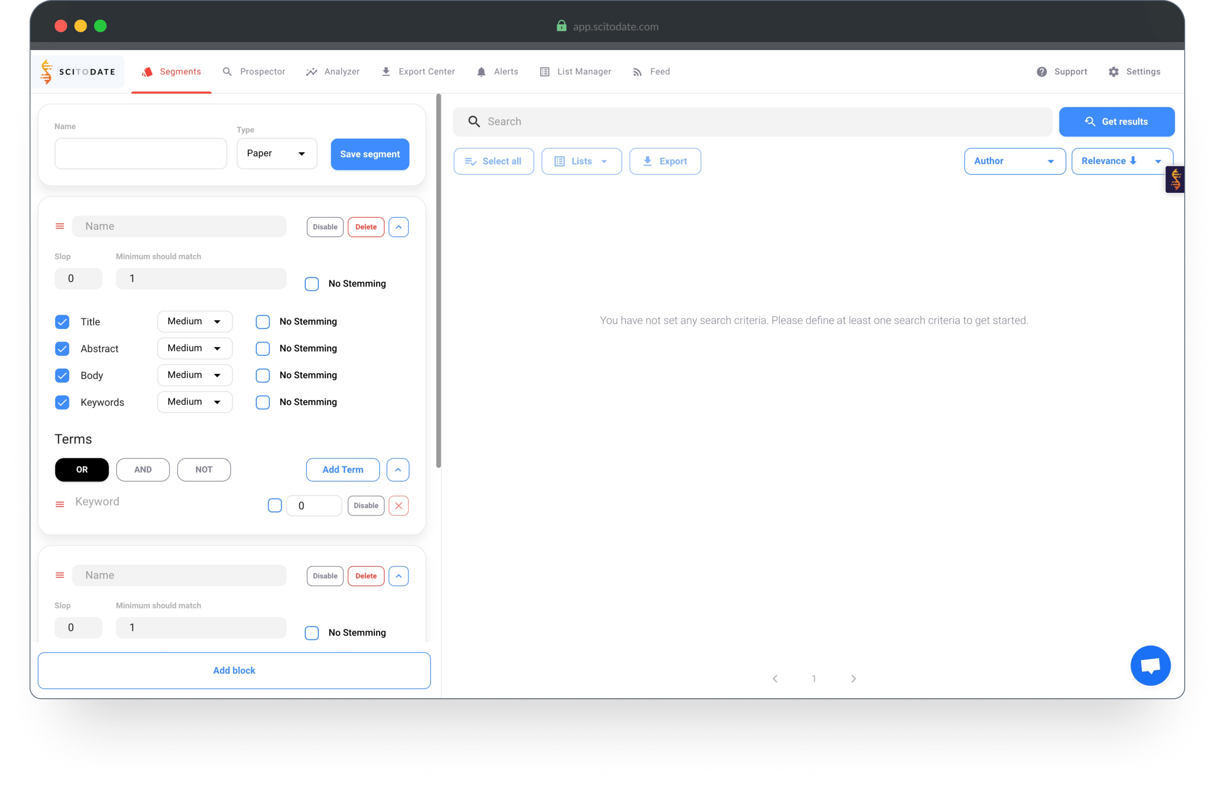 Old segment creator design